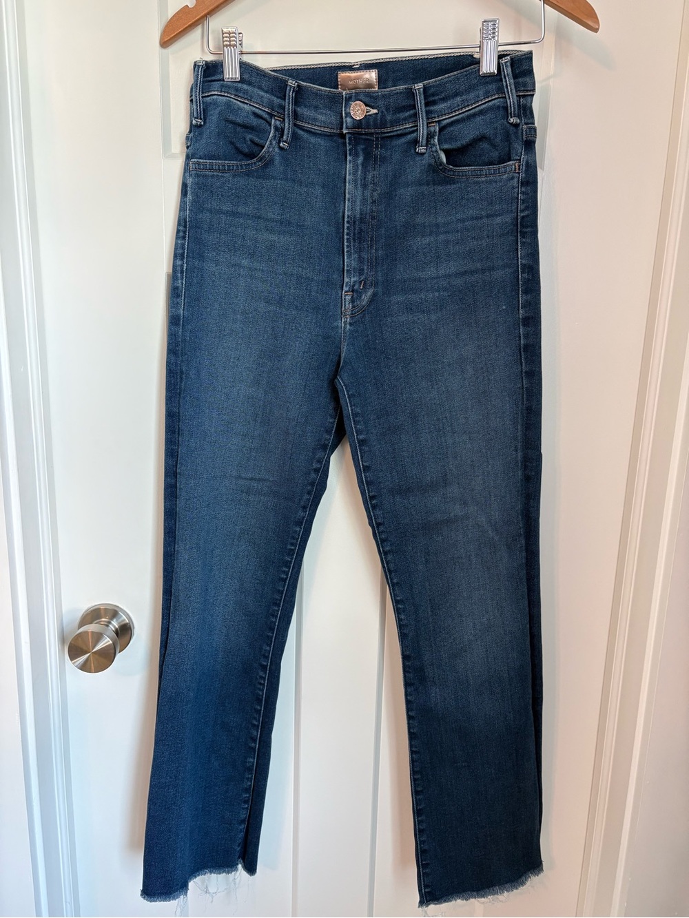 MOTHER Dark Blue Ankle-Length Jeans